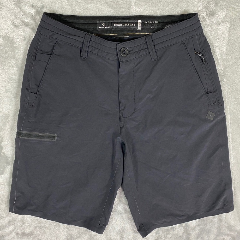 Rip Curl Mirage Global Entry Boardwalk Hybrid Shorts Men 28 Black Cordura 02XMWS